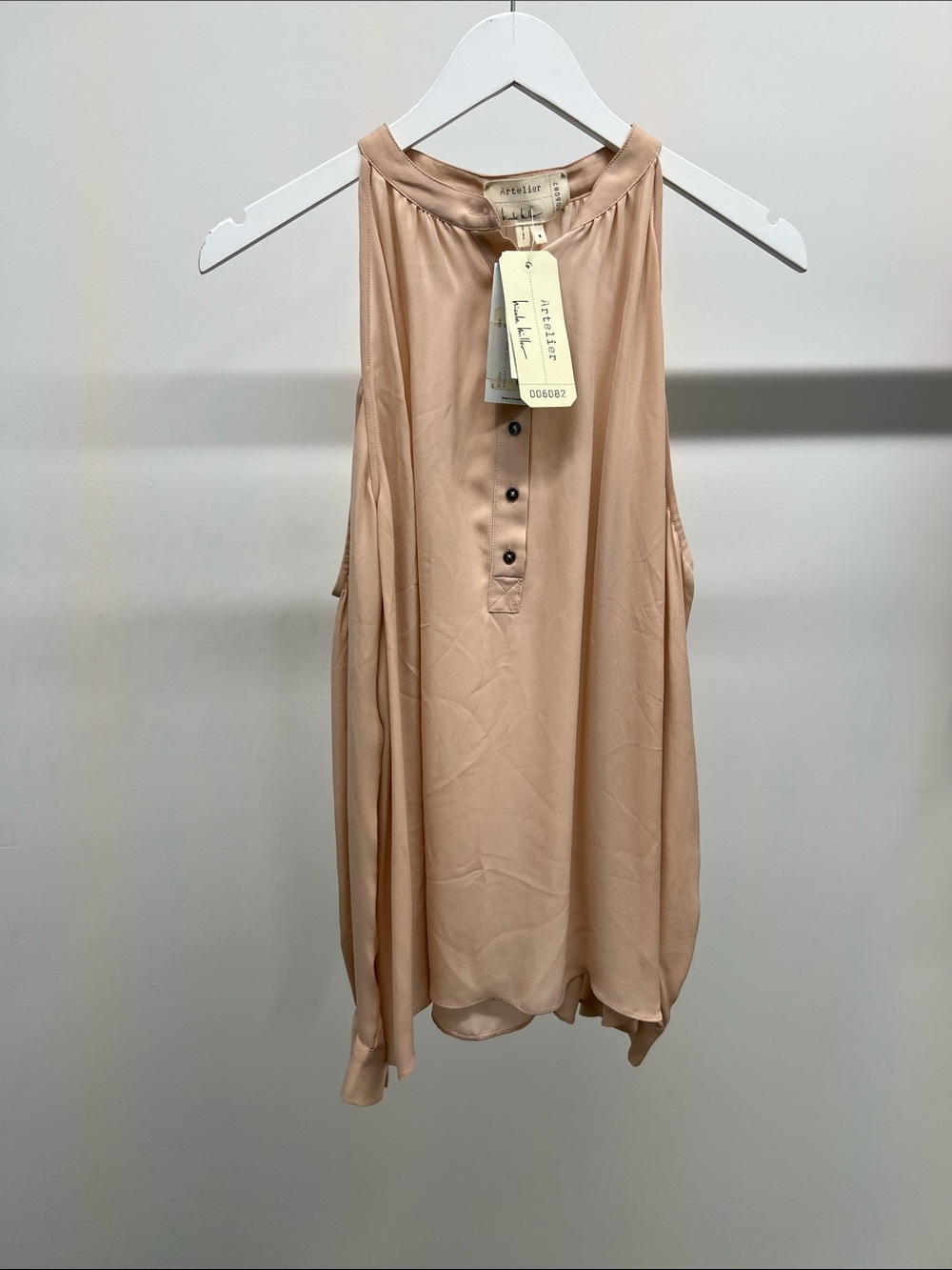 Nicole Miller Cold Shoulder Pink Blouse